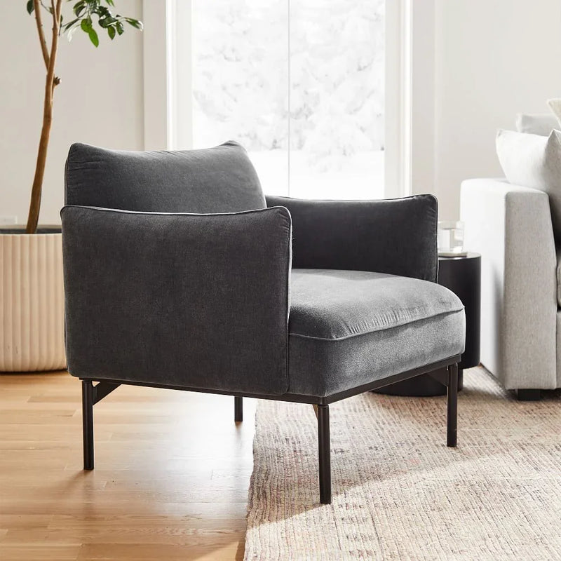 Armchair - Oak Wood - Velvet- Multi color - 85x85x75 cm - Cataloug