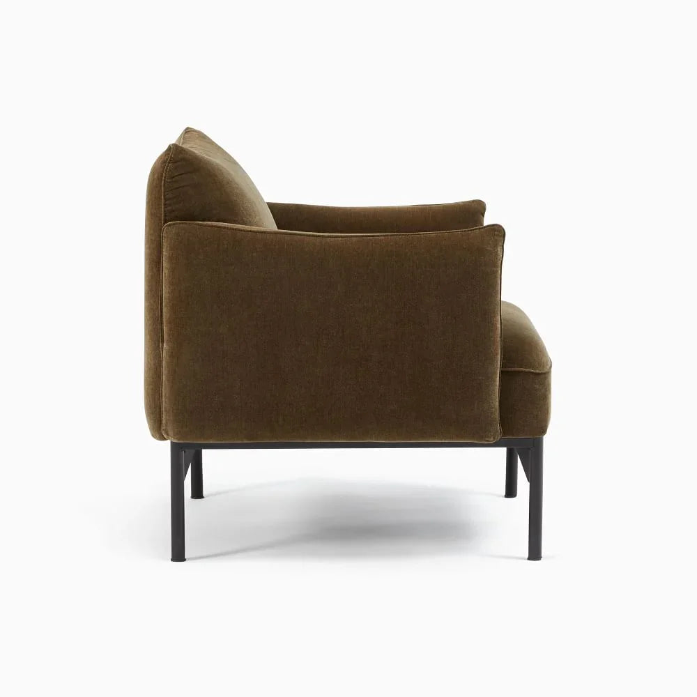 Armchair - Oak Wood - Velvet- Multi color - 85x85x75 cm - Cataloug