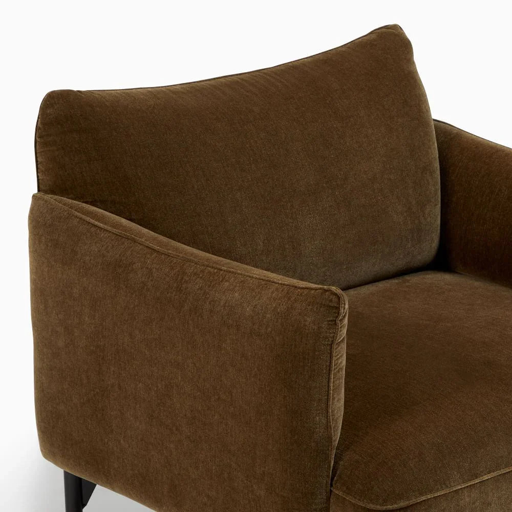 Armchair - Oak Wood - Velvet- Multi color - 85x85x75 cm - Cataloug