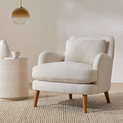 Armchair - Oak Wood - Beech Wood - Linen - 85x80x85 cm - Cataloug