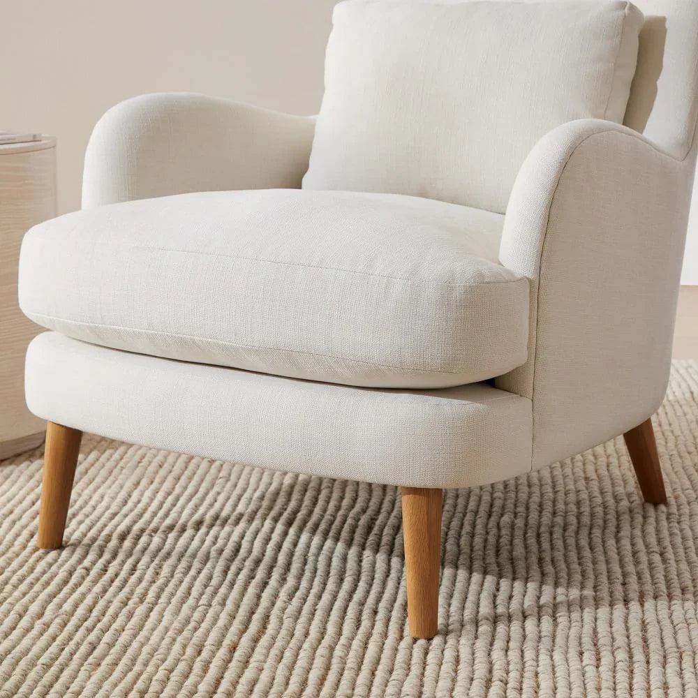 Armchair - Oak Wood - Beech Wood - Linen - 85x80x85 cm - Cataloug