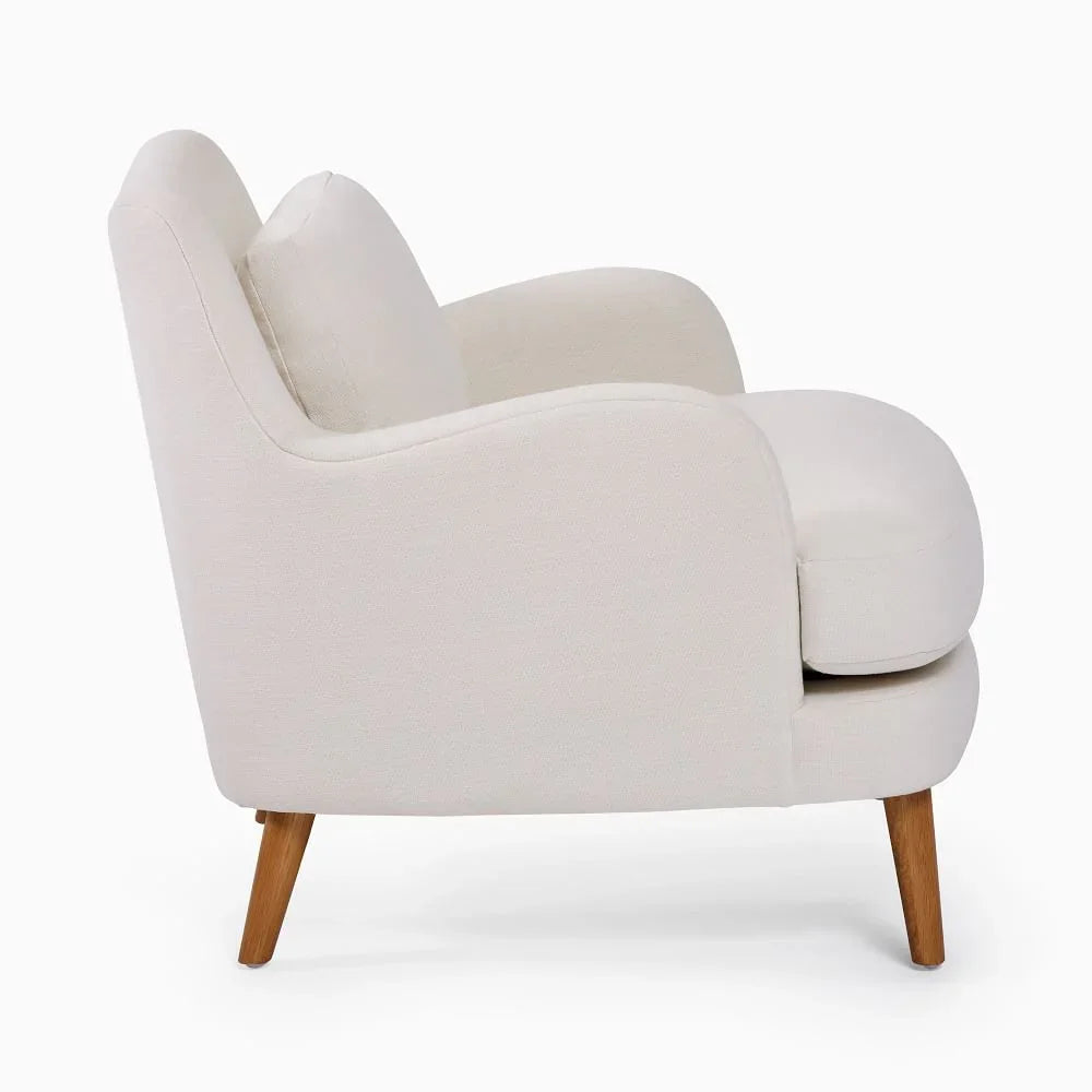 Armchair - Oak Wood - Beech Wood - Linen - 85x80x85 cm - Cataloug