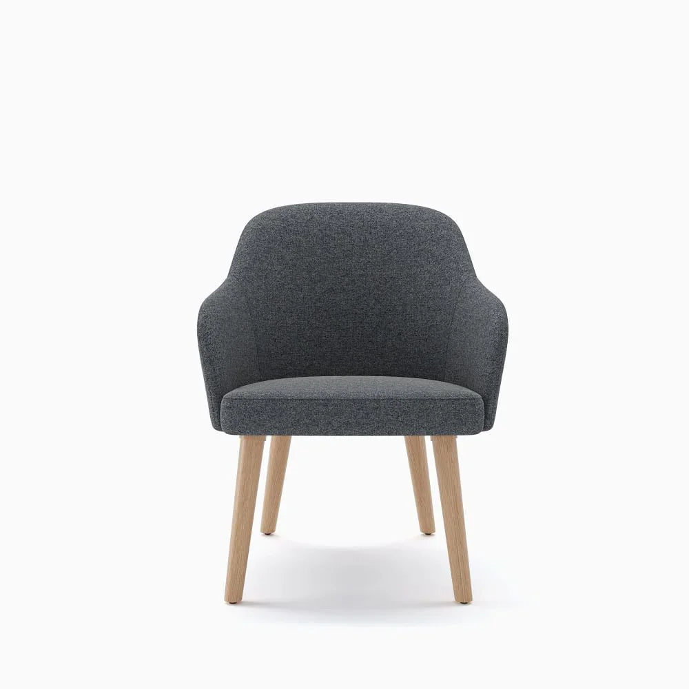 Armchair - Oak Wood - Beech Wood - Linen- Multi color - 55x50x90 cm - Cataloug