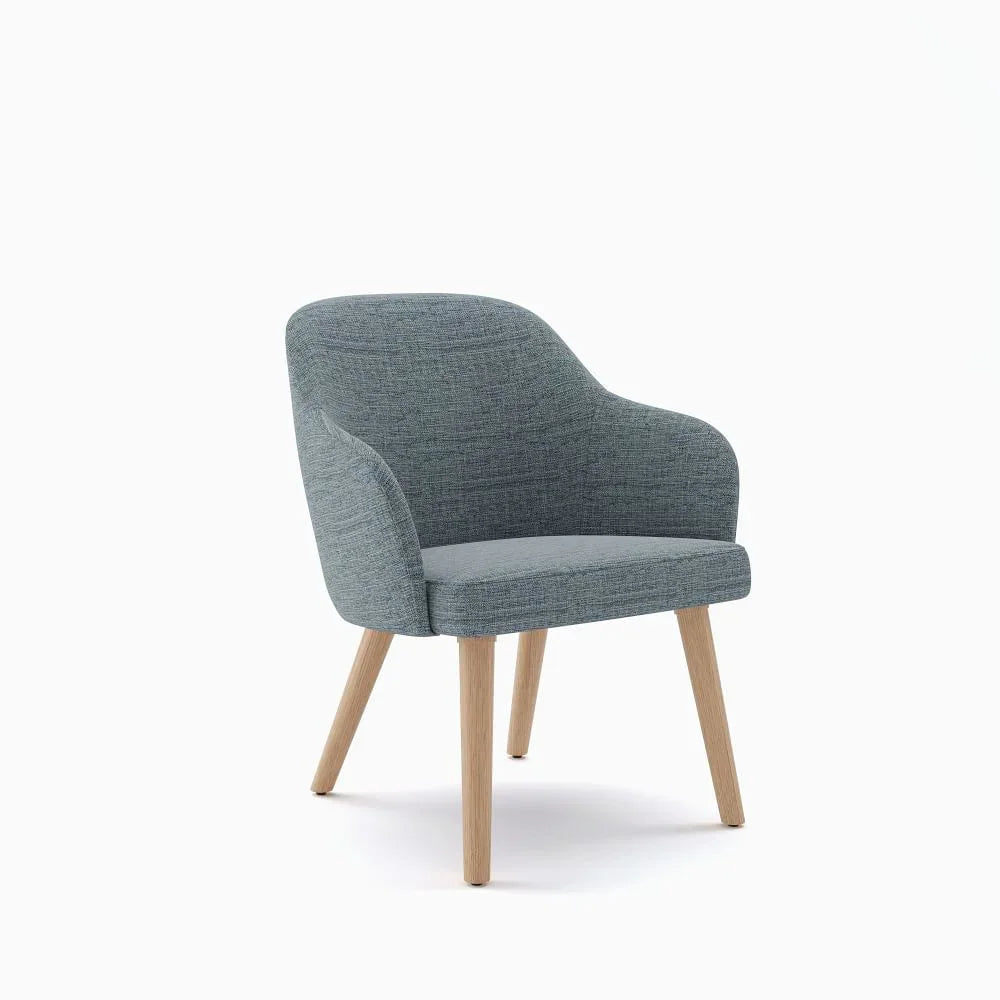 Armchair - Oak Wood - Beech Wood - Linen- Multi color - 55x50x90 cm - Cataloug