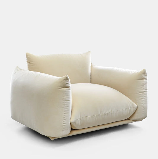 Arm Chair - Natural Wood - Multi Fabrics - Multi Color -110 x 90 x 75 cm