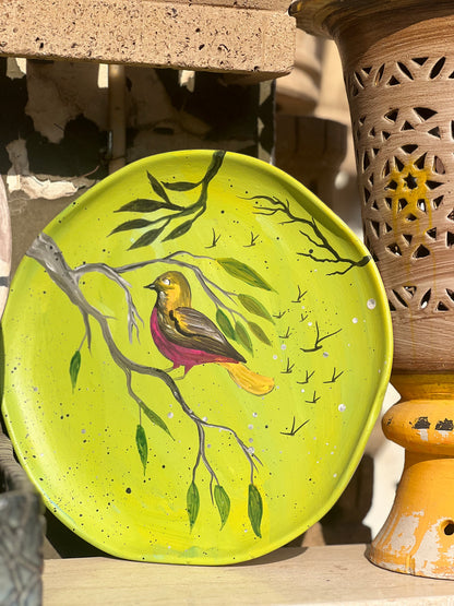 Large Round Plate - Pottery - Multi Color - 30 cm