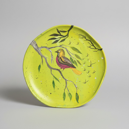 Large Round Plate - Pottery - Multi Color - 30 cm