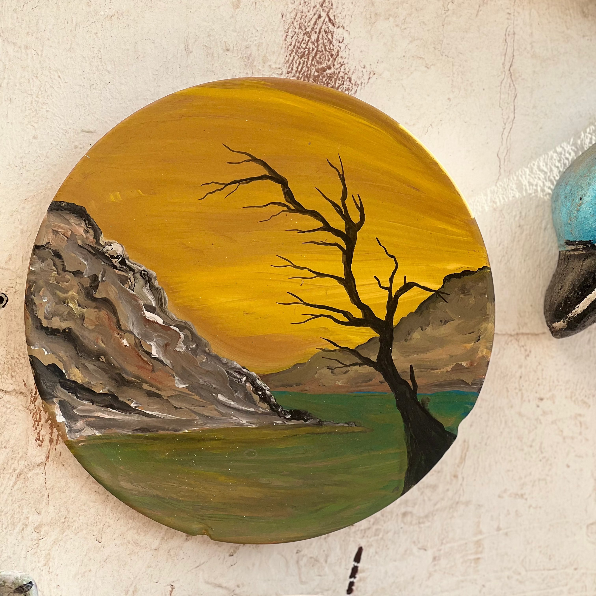 Medium Round Plate - Pottery - Multi Color - 28 cm