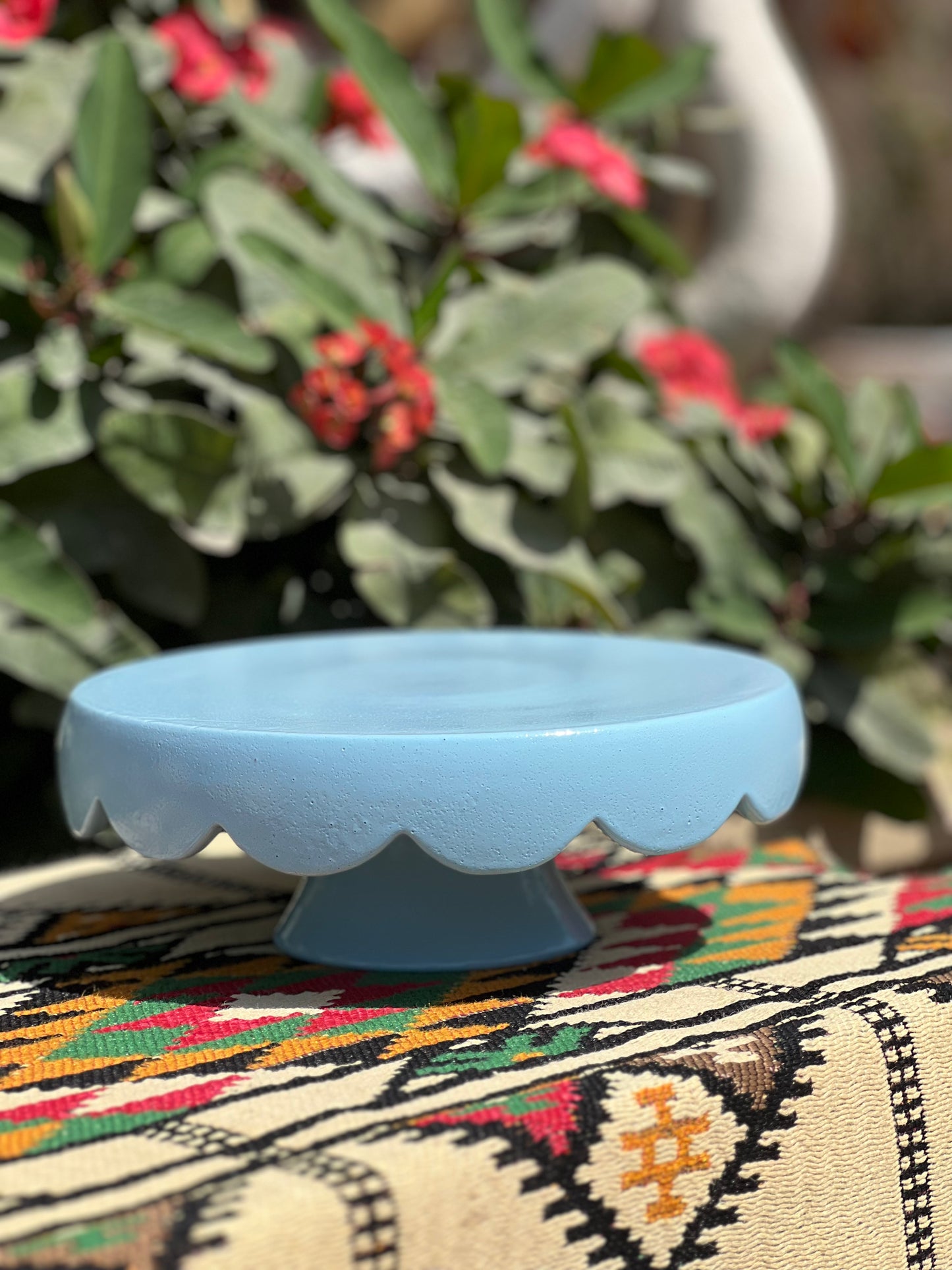 Stand Cake - Pottery - Blue - 26 cm