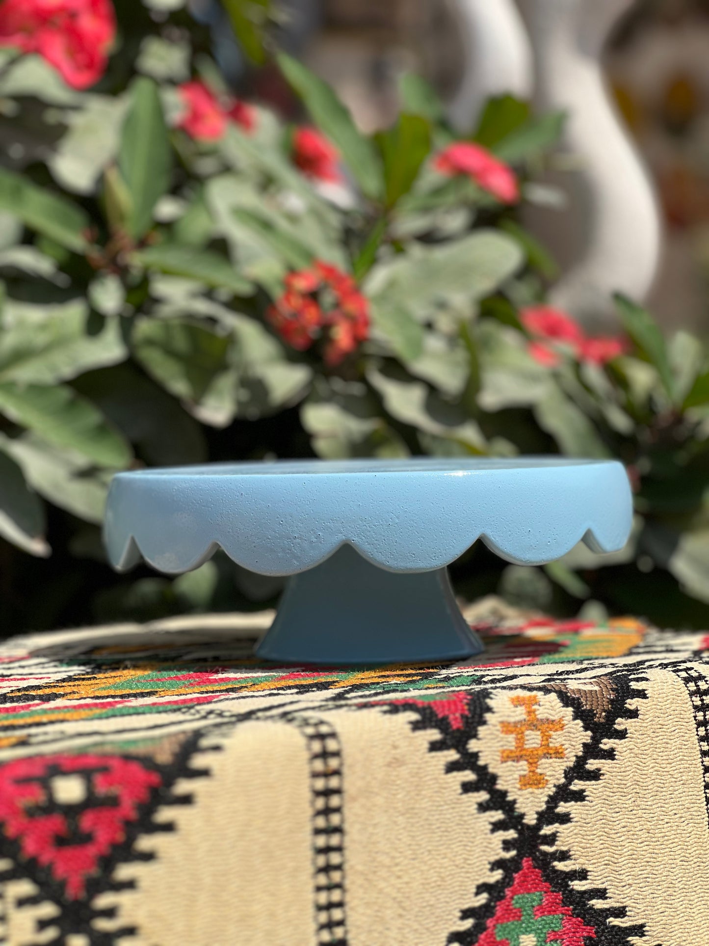 Stand Cake - Pottery - Blue - 26 cm