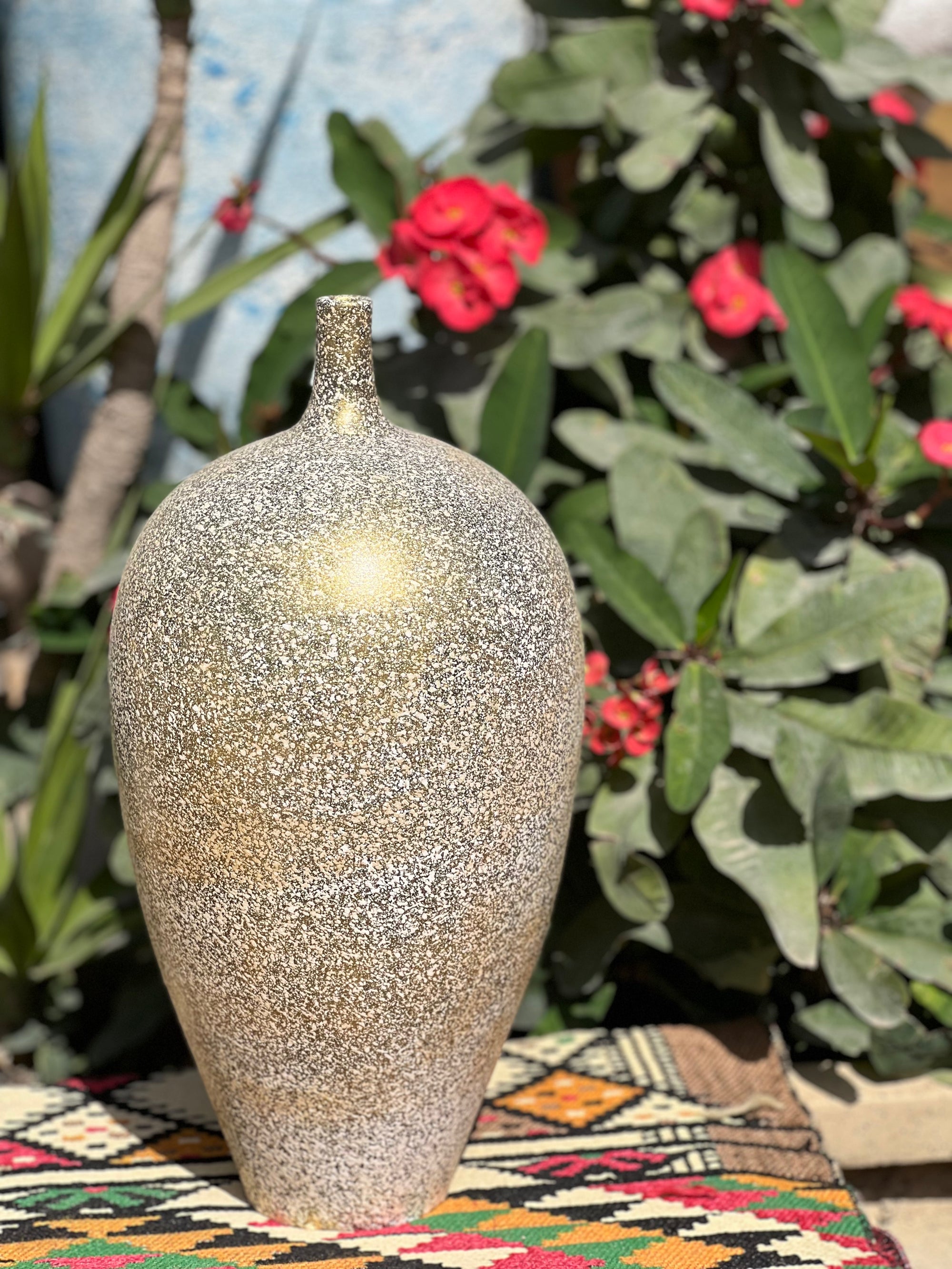 Large Vase - 2 pieces - White & Gold - Multi Size
