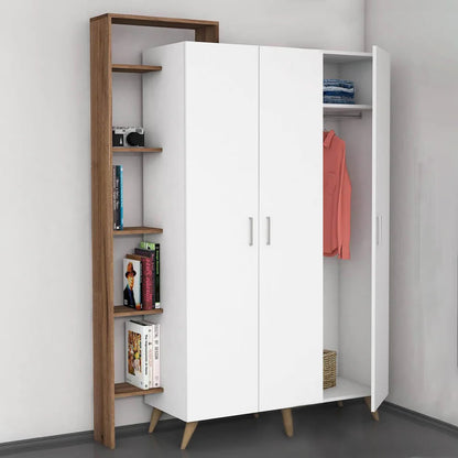 Full Teen Bed Room - MDF Wood - White & Brown