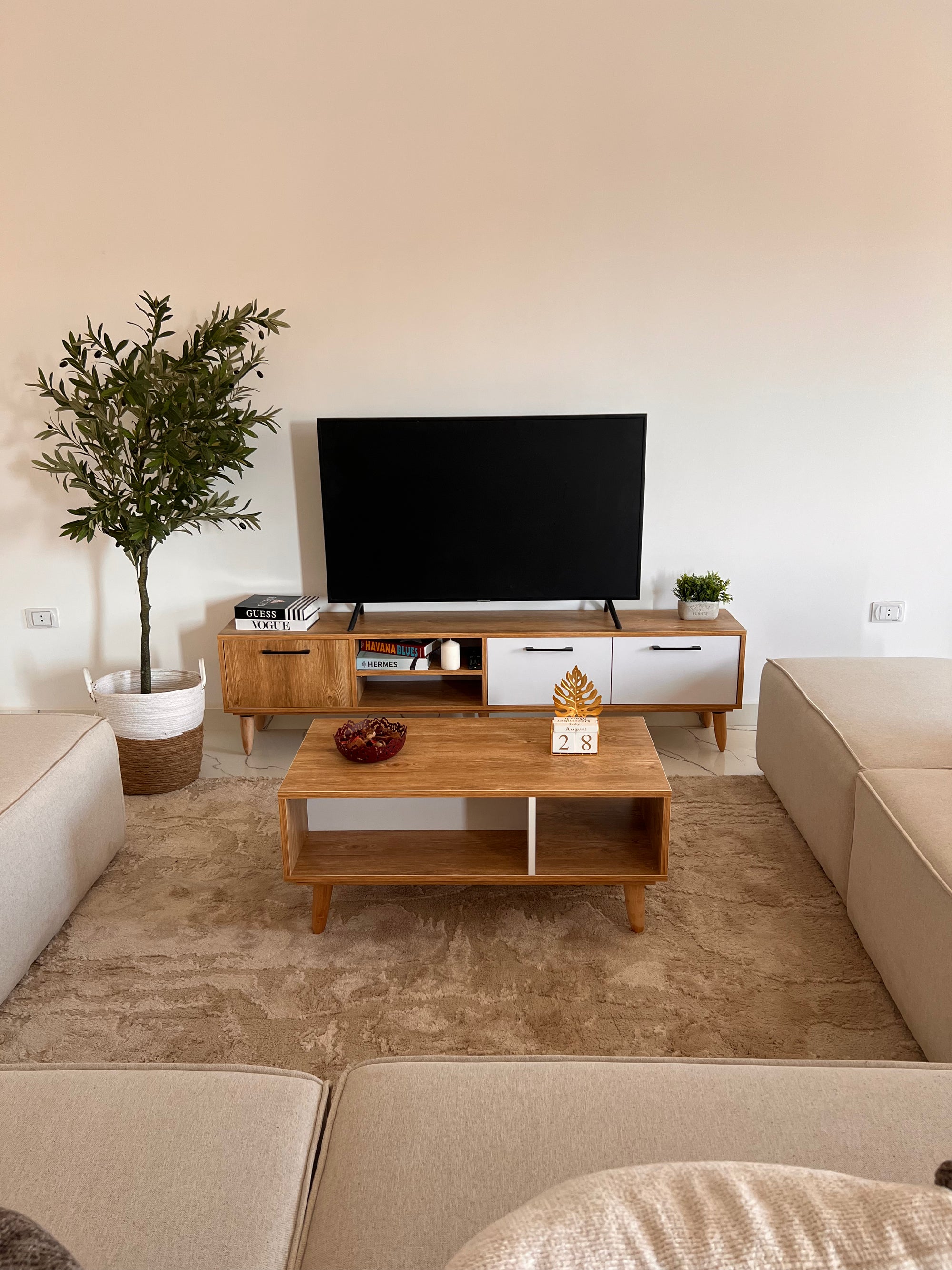 Bundle of TV Table and Coffee Table - Multi Color - Cataloug