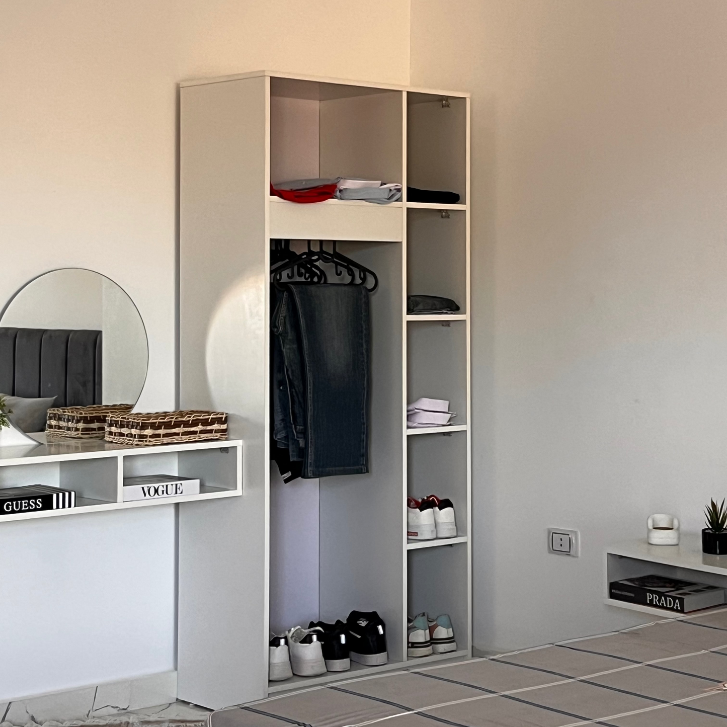 Full Bedroom - MDF  - White & Grey