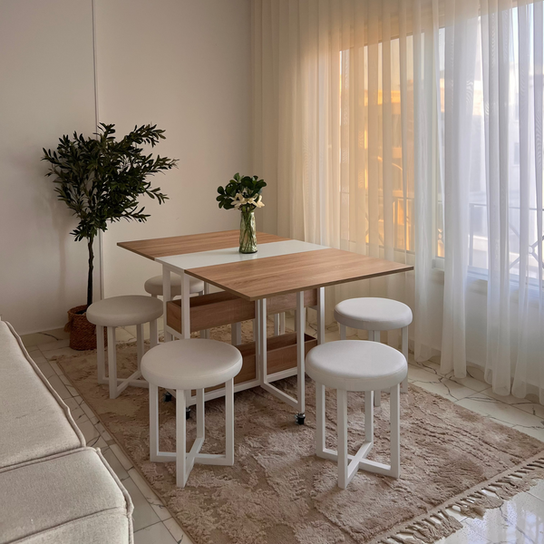 Dinning Table - Multi colors - Steel - MDF