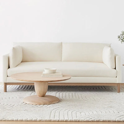 Sofa - Oak Wood - Beech Wood - Linen Fabric - 230x85 cm - Cataloug
