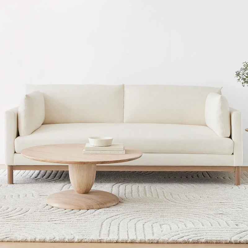 Sofa - Oak Wood - Beech Wood - Linen Fabric - 230x85 cm - Cataloug