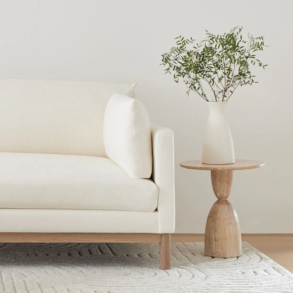 Sofa - Oak Wood - Beech Wood - Linen Fabric - 230x85 cm - Cataloug