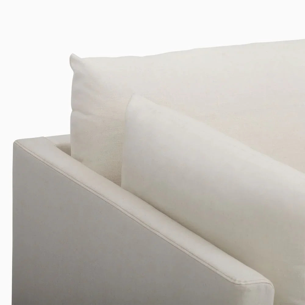 Sofa - Oak Wood - Beech Wood - Linen Fabric - 230x85 cm - Cataloug