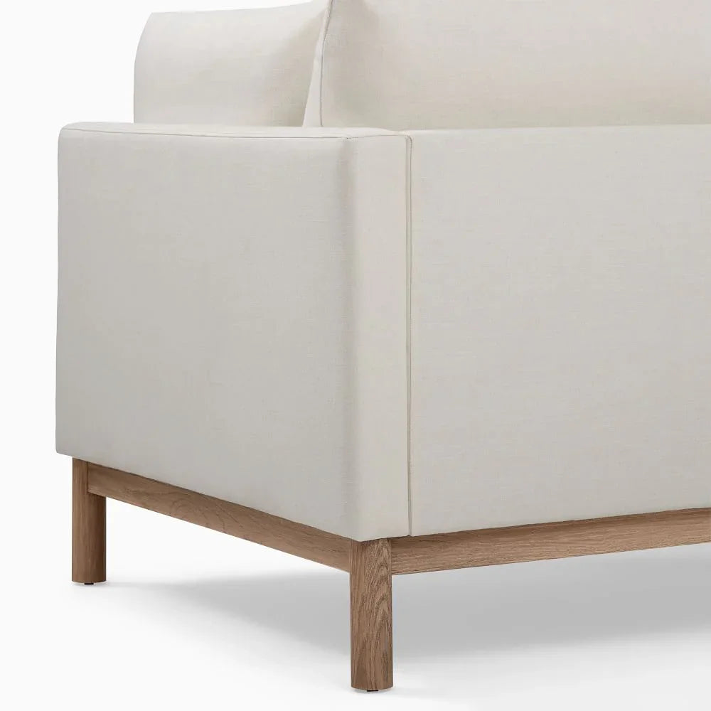 Sofa - Oak Wood - Beech Wood - Linen Fabric - 230x85 cm - Cataloug