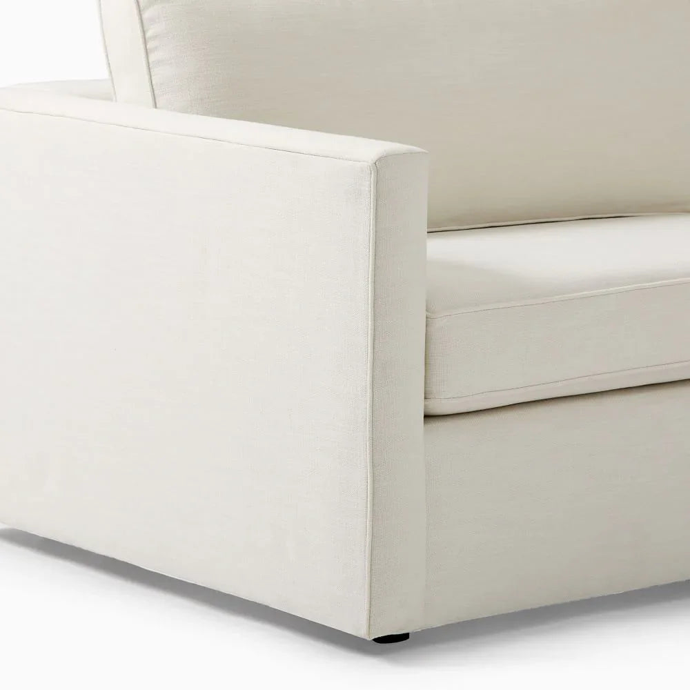 Sofa - Beech Wood - Linen Fabric - 200X85 cm - Cataloug