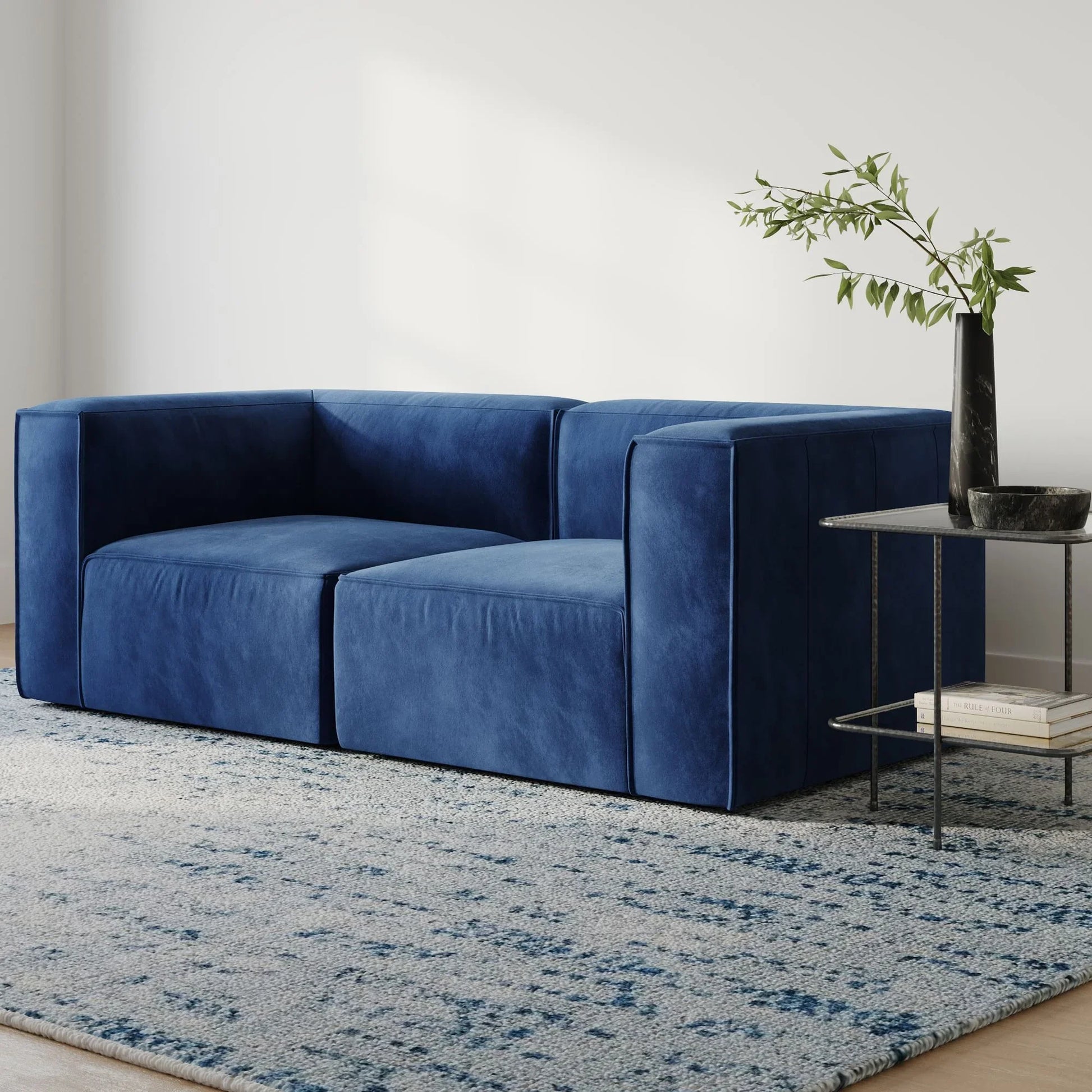 Sofa - Beech Wood - Velvet Fabric - 200x85 cm - Cataloug