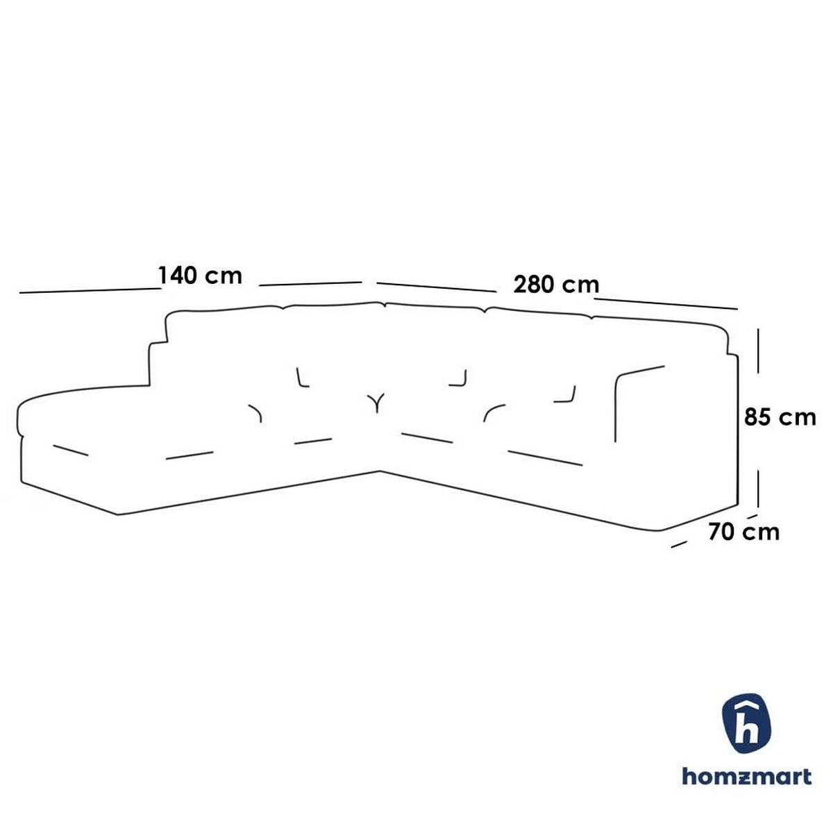 Sofa Bed - Natural Wood - Multi Color - Linen -  280x90x150 cm