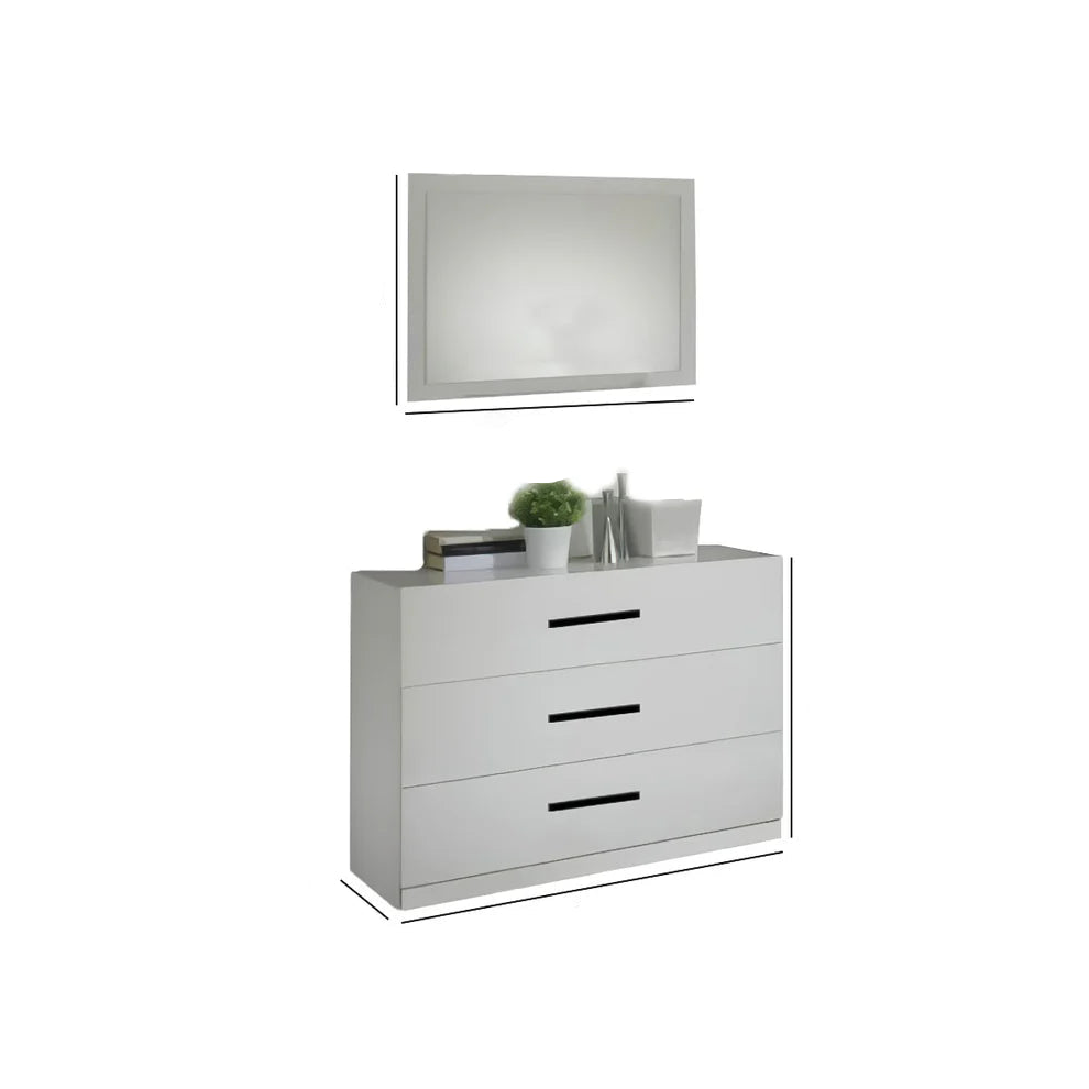 غرفة نوم شباب كامله - خشب ام دي اف - أبيض