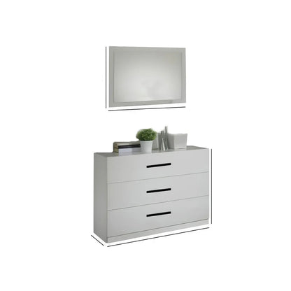 غرفة نوم شباب كامله - خشب ام دي اف - أبيض