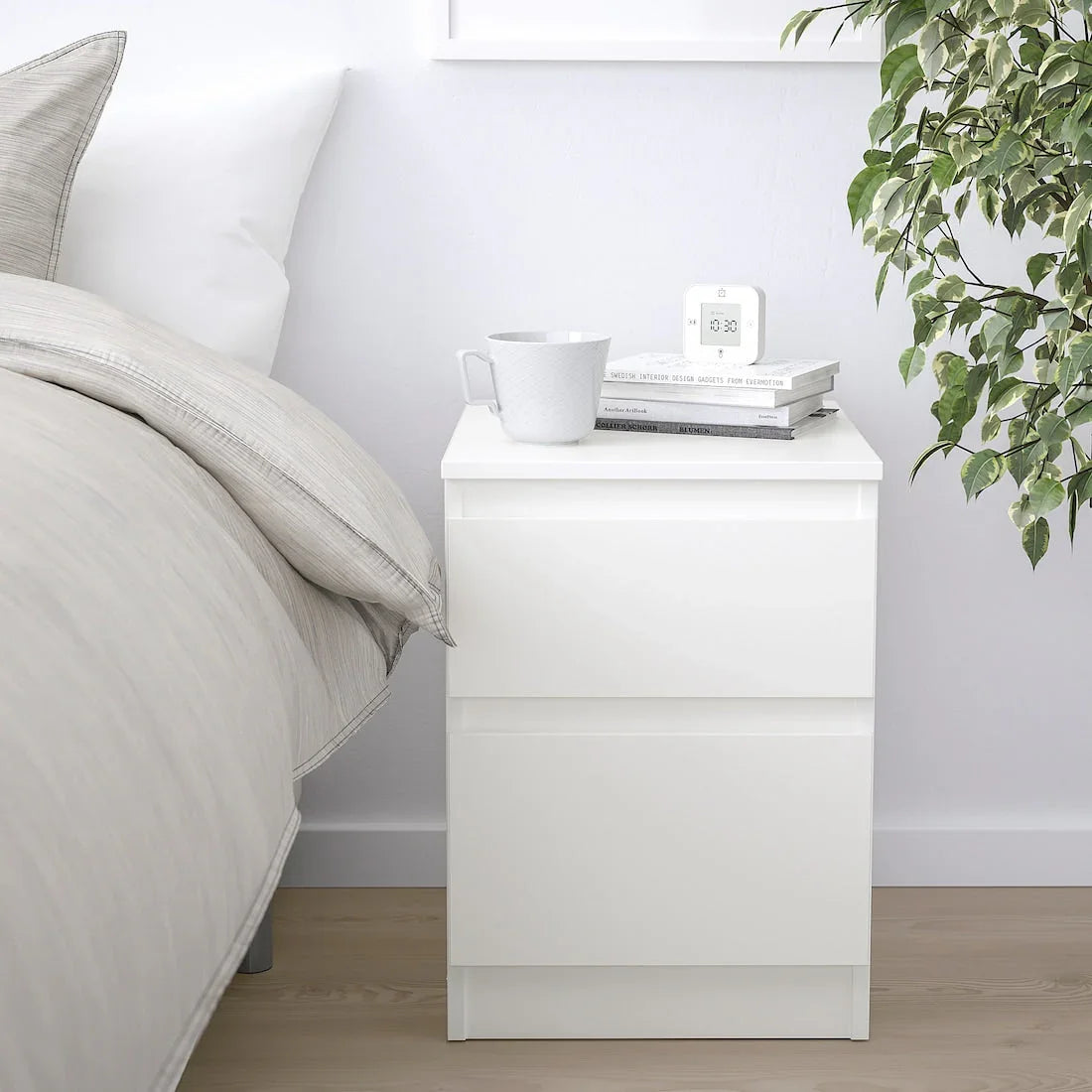 Commode - MDF Wood - White - 35x40x49 cm - Cataloug