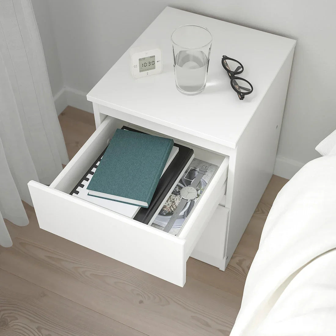 Commode - MDF Wood - White - 35x40x49 cm - Cataloug