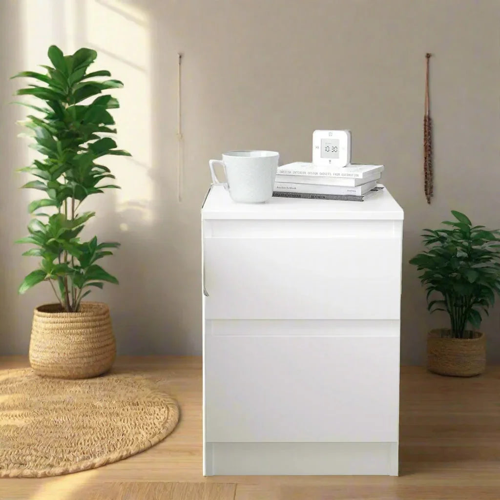 Commode - MDF Wood - White - 35x40x49 cm - Cataloug