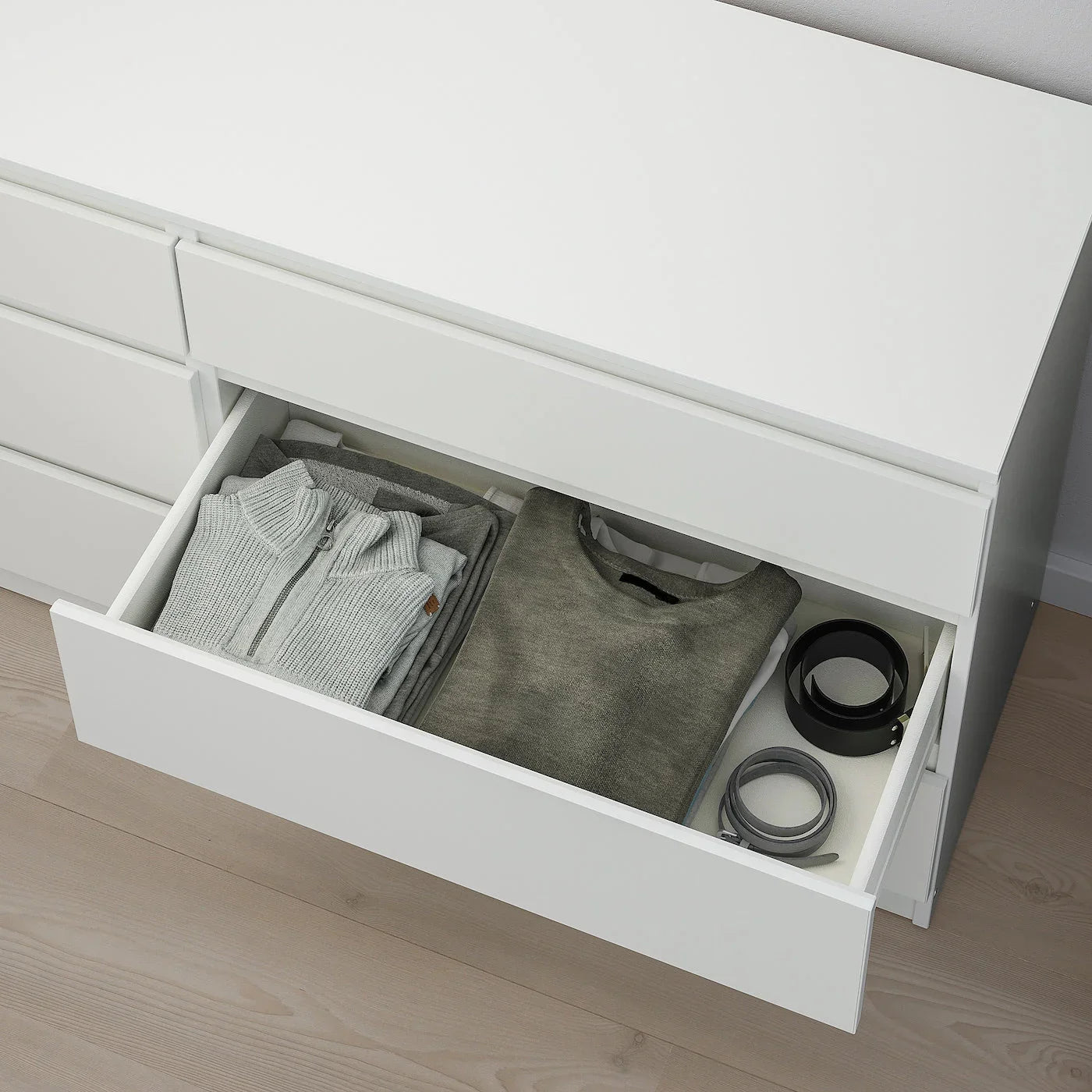 Drawer Unit - MDF Wood - White - 140x40x72 cm - Cataloug