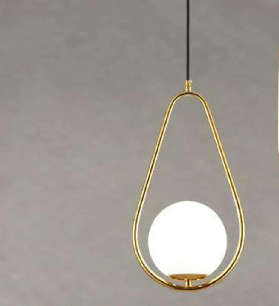 Ceiling Lamp - Metal & Glass - Gold - 50×25×50 cm