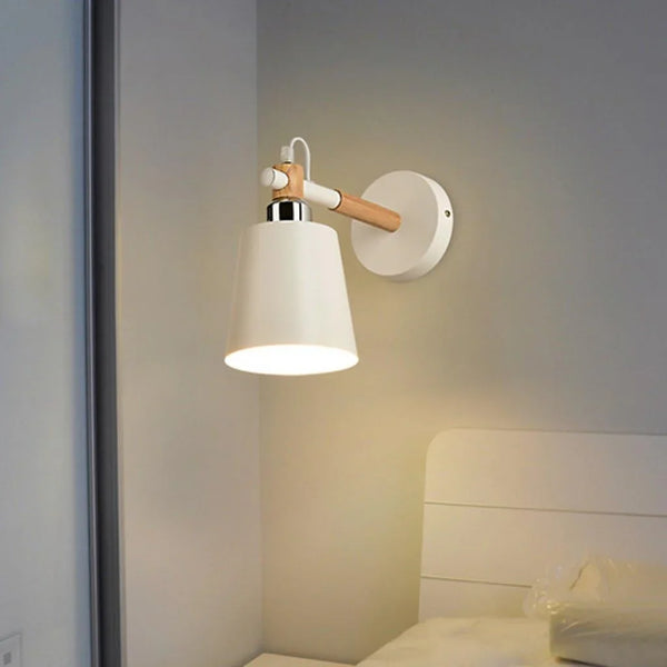 Wall Lamp - Metal & MDF - White - 30×20×30 cm