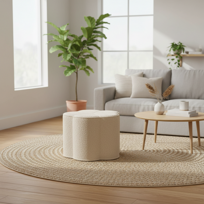 Pouf - Beige - 44.8x35.5 cm
