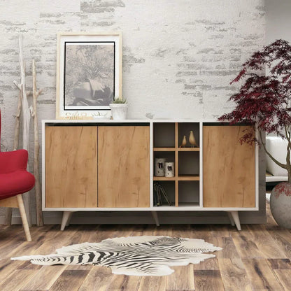 بوفيه - خشب MDF - متعدد الألوان - 150x40x80 سم