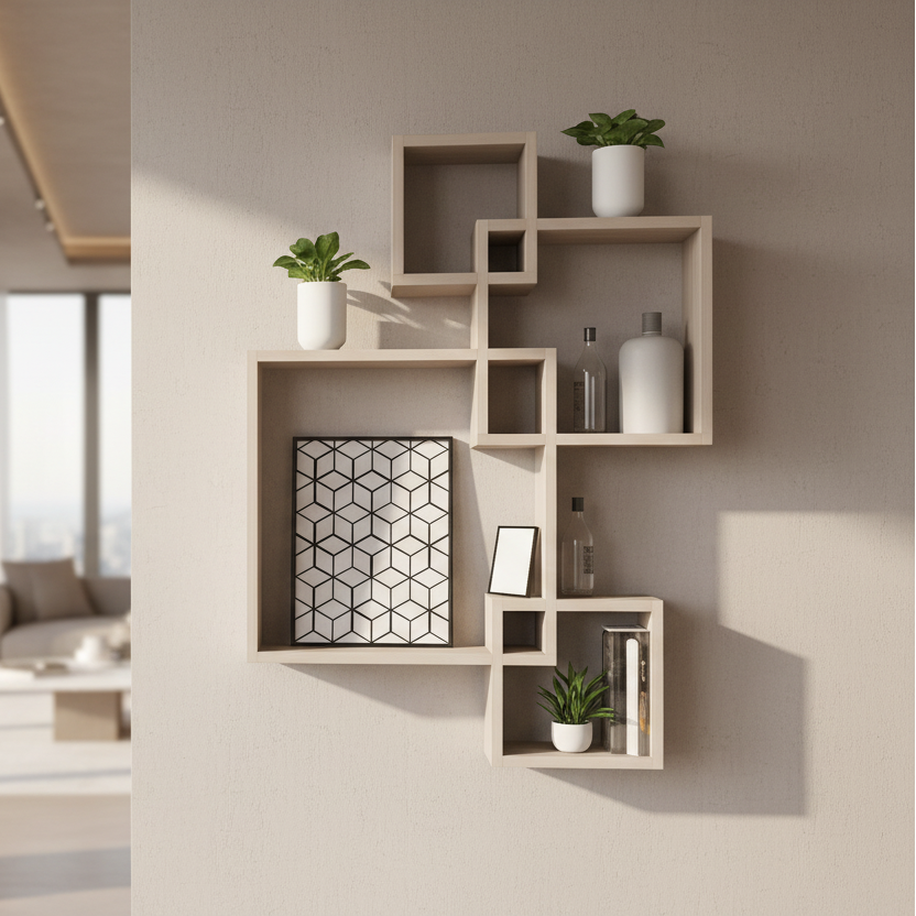 Shelf - MDF Wood - Multi Color - 12x73x110 cm