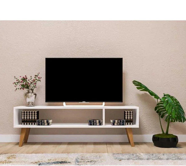 TV Unit - MDF Wood - White - 120x30x45 cm - Cataloug