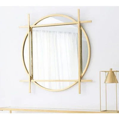 Mirror - Steel - Gold - 80x80 cm - Cataloug
