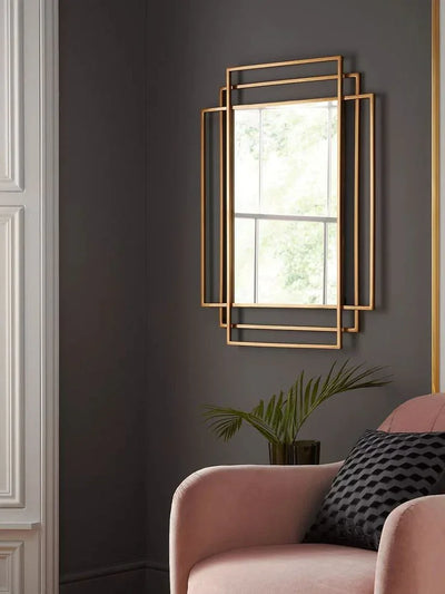 Mirror - Steel - Gold - 130x110 cm - Cataloug