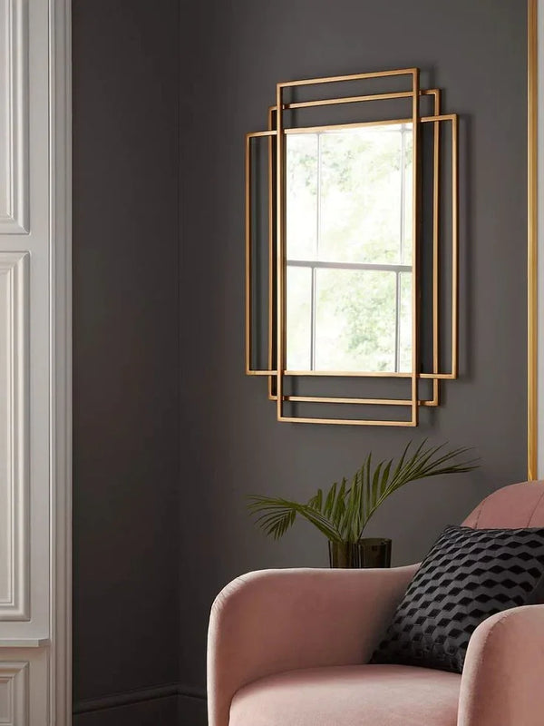 Mirror - Steel - Gold - 130x110 cm - Cataloug