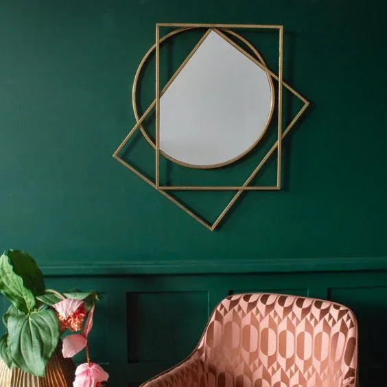 Mirror - Steel - Gold - 90x70 cm - Cataloug