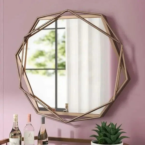 Mirror - Steel - Gold - 80x80 cm - Cataloug