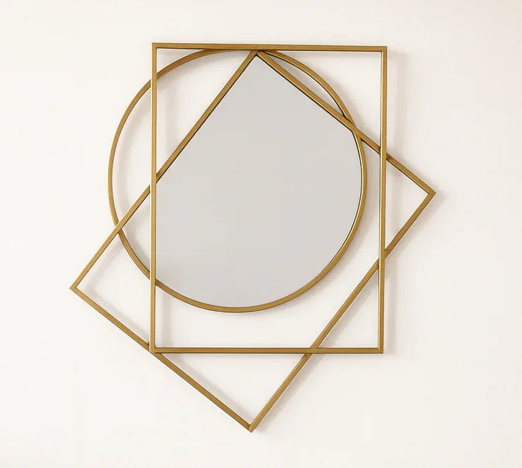 Mirror - Steel - Gold - 90x70 cm - Cataloug