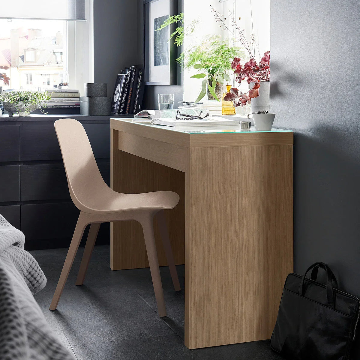 Desk - MDF Wood - Beige - 120x41x77 cm - Cataloug