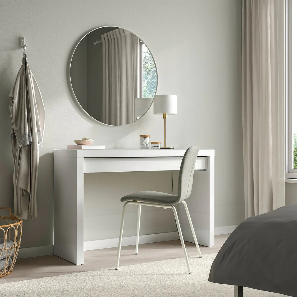 Desk - MDF Wood - White - 120x41x77 cm - Cataloug