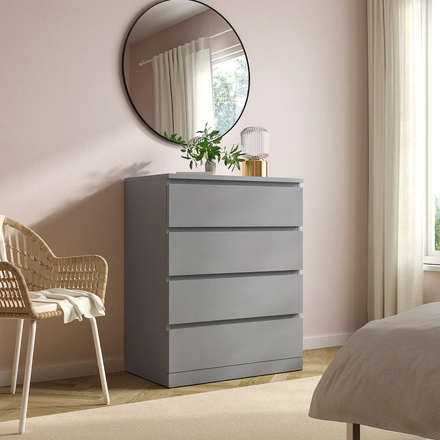 Drawer Unit - MDF Wood - Grey - 100x78x45 cm - Cataloug
