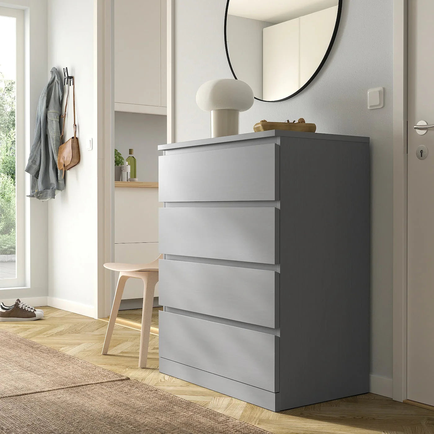 Drawer Unit - MDF Wood - Grey - 100x78x45 cm - Cataloug