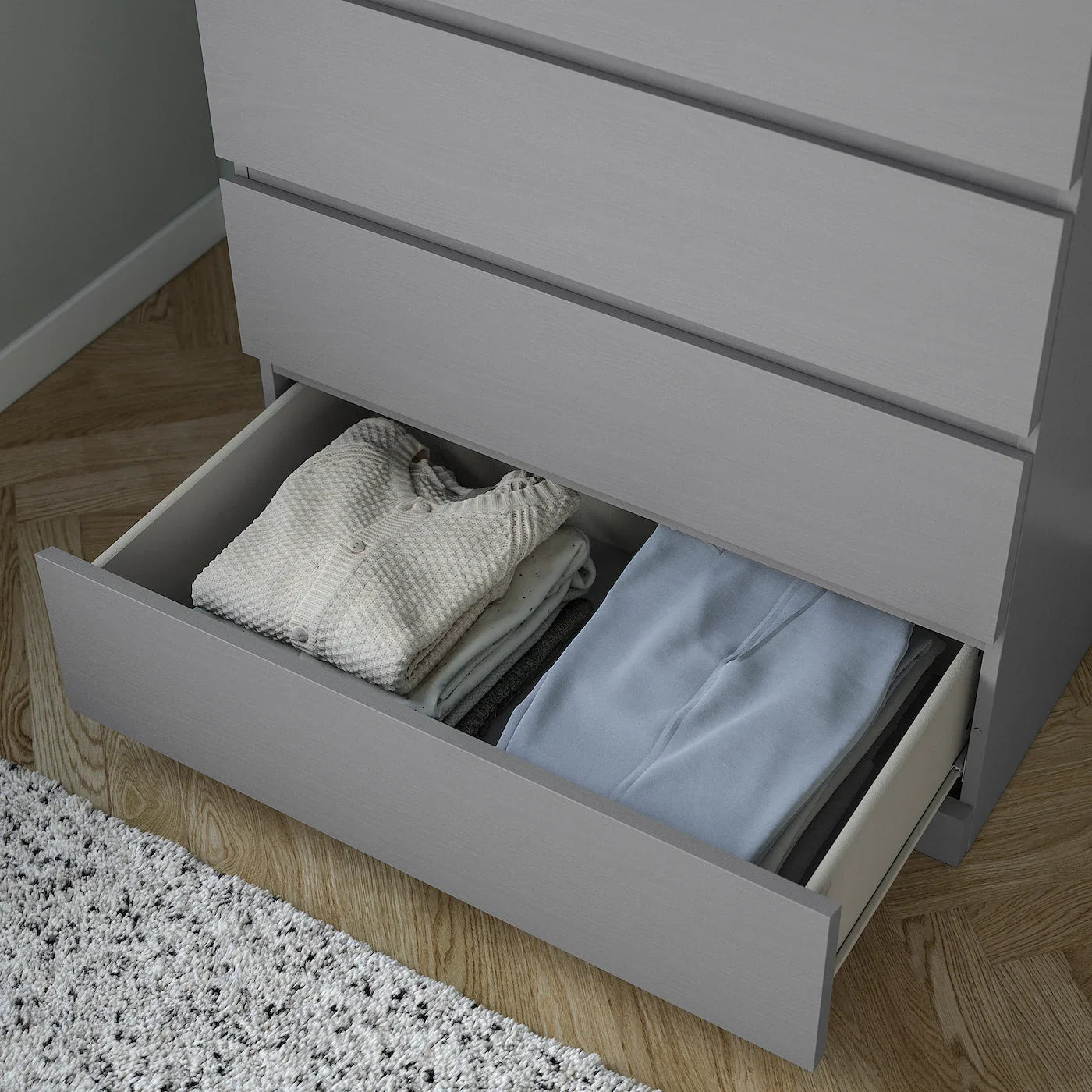 Drawer Unit - MDF Wood - Grey - 100x78x45 cm - Cataloug